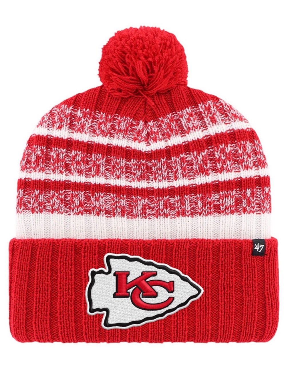 '47 Adult Kansas City Chiefs Tavern Cuffed Red Embroidered Beanie Hat OSFM NFL